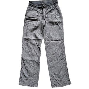 ATHLETA 100% LINEN PULL ON DRAWSTRING WAIST PANT SIZE 2 Minimalist Casual